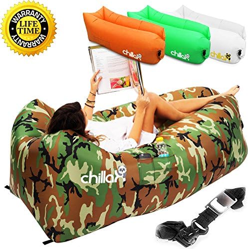 Chillax Inflatable Lounger - Best Air Lounger for Travelling, Camping, Hiking - Ideal Inflatable Couch for Pool and Beach Parties - Perfect Air Chair for Picnics or Festivals