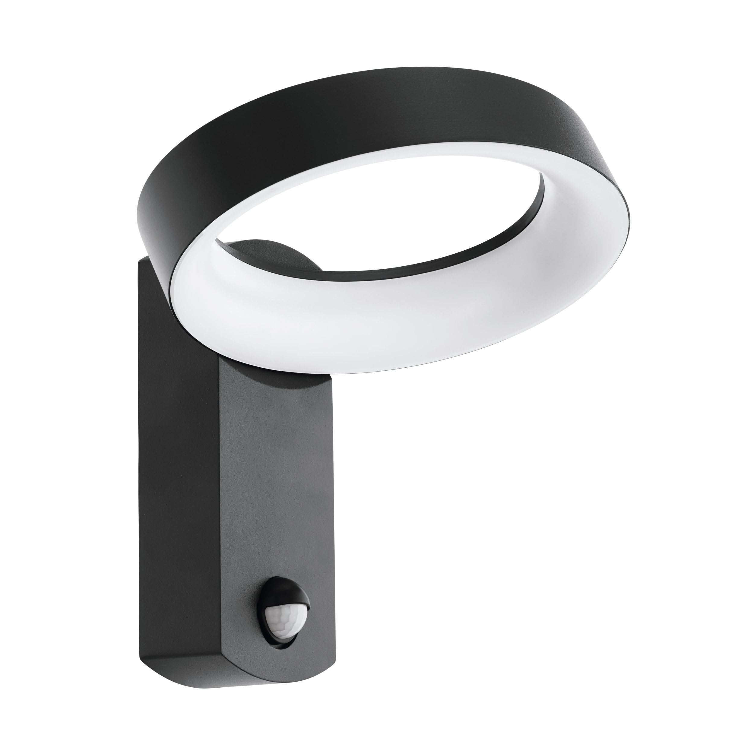 Eglo LED Outdoor wall Light Pernate, 1 Flame Outdoor Light incl. Motion Detector, Sensor wall Light Made of cast Aluminium and Plastic, Colour: Anthracite, White, IP44