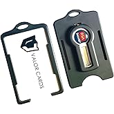 Valor Cards by FicaraCo RSA and ID Badge Holder *Nearly Indestructible* (Single RSA ID Badge Holder - Midnight Black)