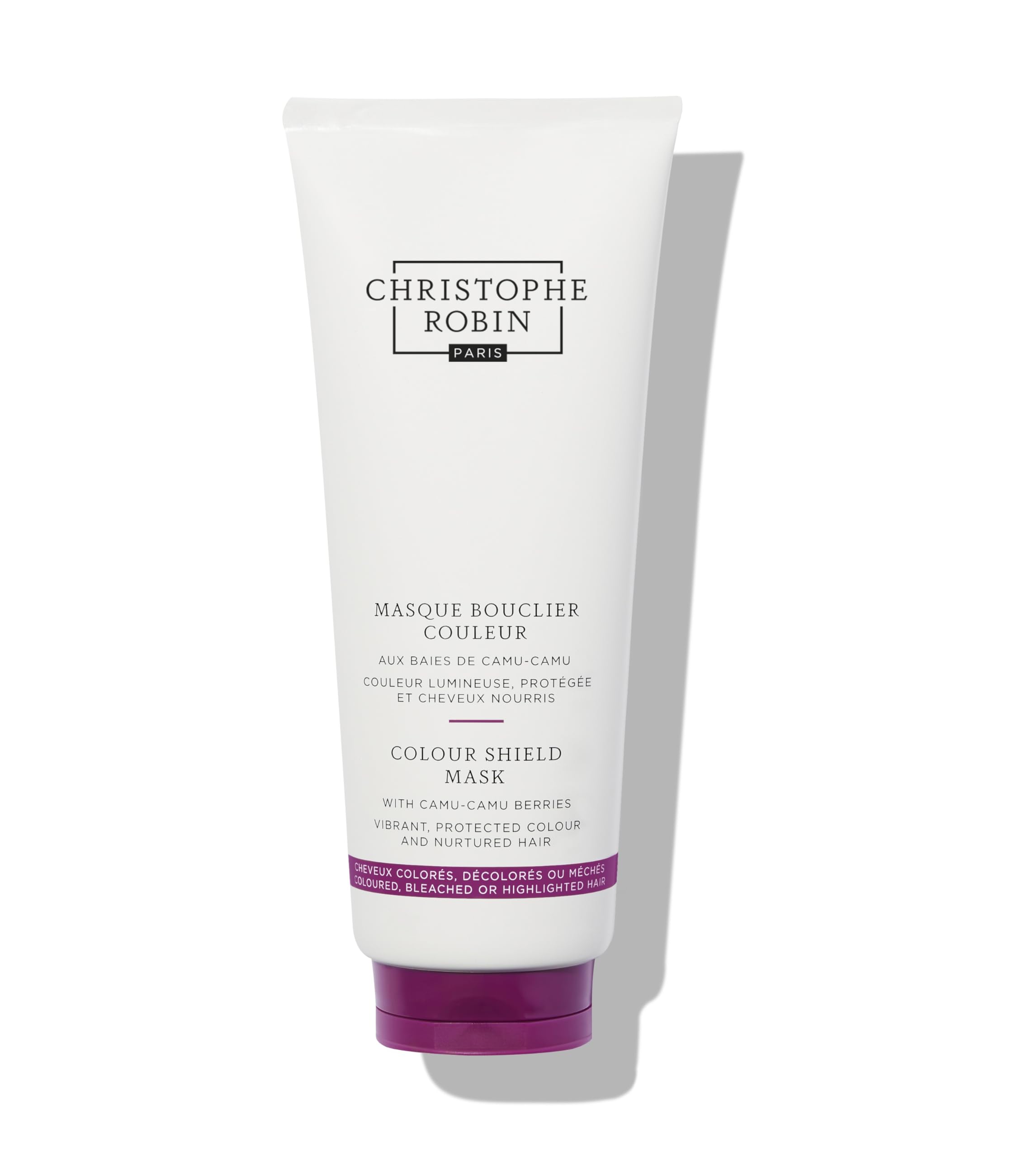 Christophe Robin Colour Shield Mask 200ml – With Camu Camu Berries – Deep Conditioning Colour-Protecting Treatment – Restores Vibrancy & Shine for Colour-Treated Hair