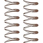 25 Pieces 2.8 Inch Large Snap Hair Clips No Slip Metal Clips Hair Barrettes for Women Hair Pins Hair Accessories Salon Supplies (Brown)