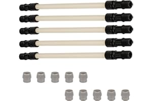 SCONVA MCCP202 Pump Tubes Replacement for Pump Tube #2, 0-100 Psi / 0-6.9 Bar, Fits for Most Classic, 45, 85, Single Head, 85mhp17, SVP & S Series Pumps - Pack of 5