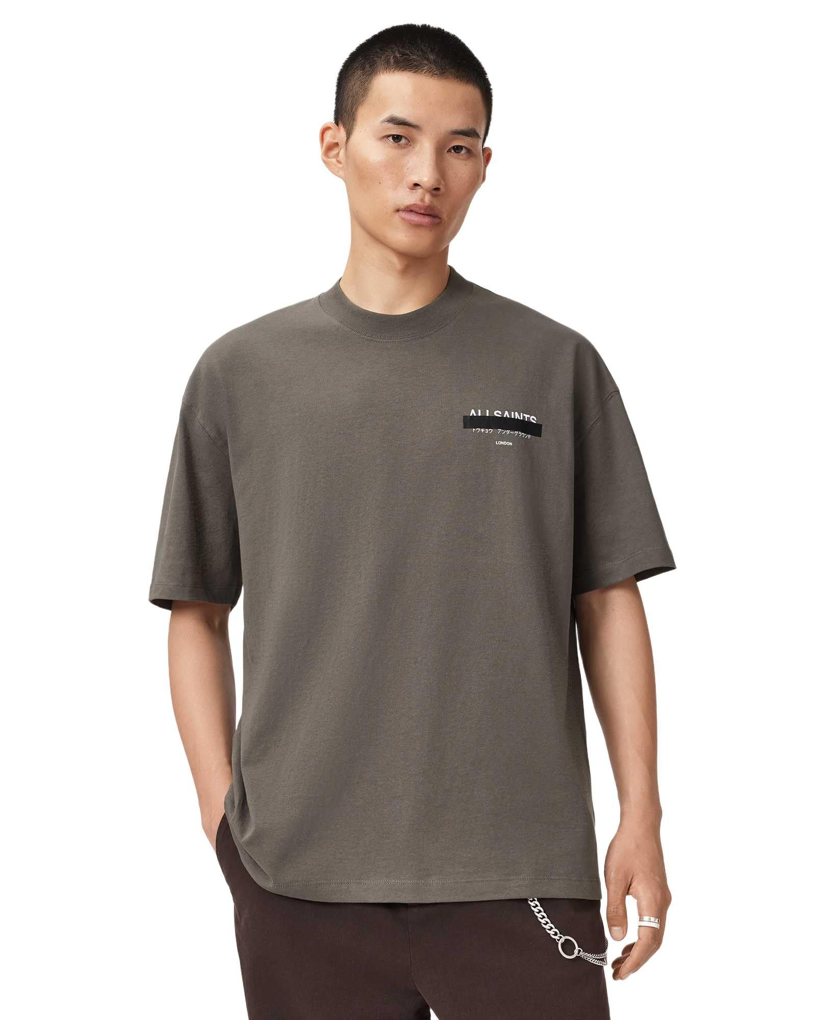 AllSaints Men’s Tees Redact Ss Crew Forest Green XL