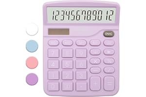 SPORTSVOUTDOORS Purple Calculator, Basic Office Calculator, Desktop Calculator 12 Digit with Large LCD Display, Purple Office Supplies with Sensitive Button, Purple Desk Accessories, School Supplies……