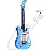 Electric Guitar with Strap Portable for Beginners (Blue)