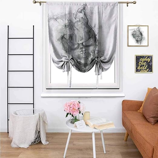 Amazon.com: Darkening Curtain Tie Up Shade, Skull Blackout Curtains