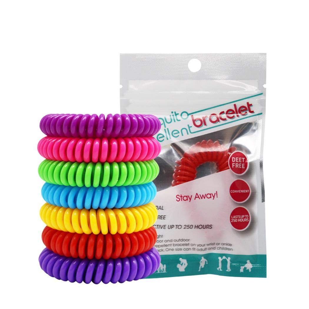 MYEDO Mosquito Repellent Bracelet 7 PCS for Outdoor Adult Child Protection, No Deet and Waterproof