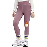 GroYolan Girls Fleece Lined Leggings Thermal Full Length Pants Winter Warm Stretchy Athletic Leggings for Kids 4-15 Years