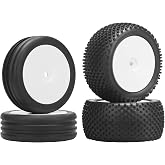1/10 RC Car Tires and Wheels, daitoku 12mm Hex 1/10 RC Off Road Racing Tires and Wheels Rims for 1/10 Serpent Spyder SRX2 SRX4 XRAY XB2 Tekno EB410 yokomo yz4 Tamiya TD4 TT-02B DF-02
