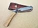 RZ-28, Custom Handmade Damascus Steel Straight Razor - Exotic Olive Wood and Doller Sheath Handle
