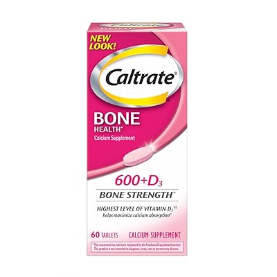 Caltrate 600+D3 Calcium &amp; Vitamin D3 Supplement (60-Count Tablets)
