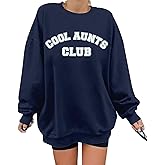 KIDDAD Women's Auntie Sweatshirt Cool Aunt Godmother Legend Crewneck Pullover Top Long Sleeve Graphic Aunts Shirt
