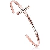𝐂𝐫𝐨𝐬𝐬 𝐁𝐫𝐚𝐜𝐞𝐥𝐞𝐭 Religious Cuff Bangle 𝐁𝐢𝐛𝐥𝐞 𝐕𝐞𝐫𝐬𝐞 Christian Gifts Jewelry for 𝐖𝐨𝐦𝐞𝐧