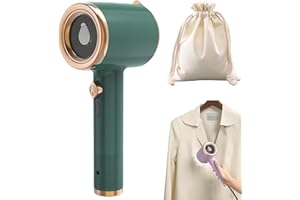 ALKYNE Portable Mini Ironing Machine, Handheld Mini Ironing Machine Travel and Handheld, Portable Mini Steam Iron, Portable Iron Steamer for Clothes, Mini Handheld Garment Steamer (Green)