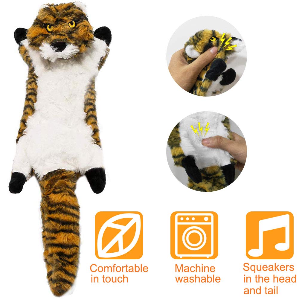 Gooswexmzl Dog Squeaky Toys - Stuffingless Dog Toys for Large Breed No Stuffing Dog Toy Set Dog Chew Toys Dog Plush Toys 5 Pack