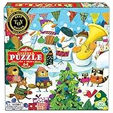 Eeboo Snowman's Band Jigsaw Puzzle, 64 Pieces