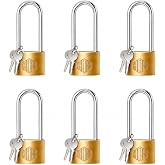 HOX Solid Brass Keyed Alike Padlock, 2.5-Inch Long Shackle (6) | Brass Body &amp; Cylinder with Enhanced Corrosion Resistance, Ideal for Sheds, Fences, Lockers &amp; Hasp Latches