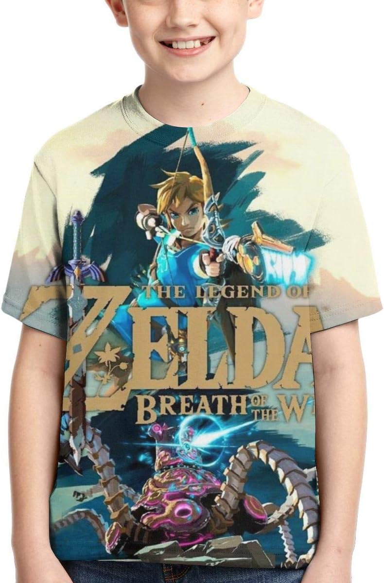 Breath-of-The-Wild Tops Fashion Children's T-Shirt Graphic Short Sleeve Shirt Tees Boys Girls