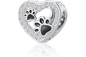 YQSLIN Dog Mom Paw Print Evil Eye Eiffel Tower Holiday Collections Beads Compatible with Pandora Charms Bracelets