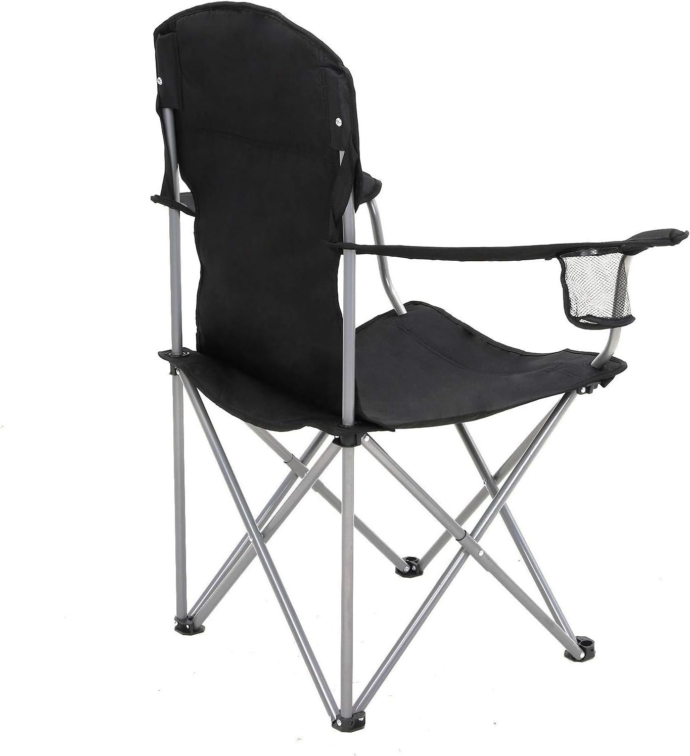 SONGMICS Set of 2 Folding Camping Chairs, Comfortable, Heavy Duty Structure, Max. Load Capacity 150 kg, with Cup Holder - Image 4