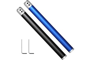 FEOTVO 2PCS Carbide Wood Lathe Turning Tools Handle, Interchangeable CNC Process Aluminum Grip Handle, Accept 10mm Square Turning Tool bar (Black and Blue)