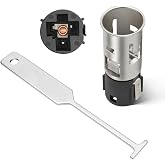 Anina Cigarette Lighter Socket Replace General Motors J42059, 25776667, 56457 Power Outlet Replacement with Removal Tool Compatible with 1997-2022 GM GMC Buick Cadillac Chevrolet Oldsmobile Pontiac