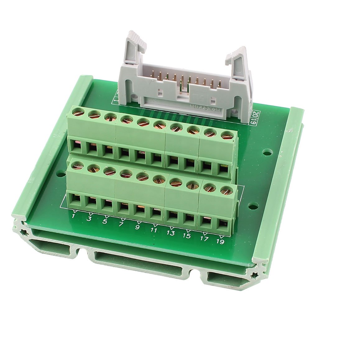 Uxcell IDC20 20Pin Header Breakout Board Terminal Block PLC Adapter w ...