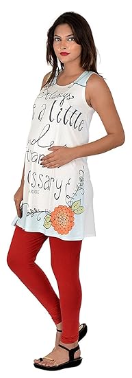 Digital Printed Super Soft Modal Maternity Tunic - Slogan