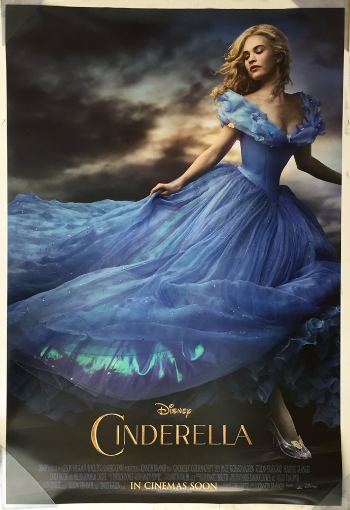 CINDERELLA MOVIE POSTER 2 Sided ORIGINAL INTL FINAL 27x40 LILY JAMES