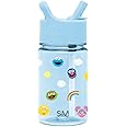Simple Modern Sesame Street Kids Water Bottle Plastic BPA-Free Tritan Cup with Leak Proof Straw Lid | Reusable and Durable for Toddlers, Boys | Summit Collection | 12oz, Sesame Street Pals