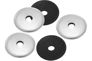 PATIKIL 1/4"x1 1/6" Aluminum EPDM Bonded Sealing Neoprene Rubber Sealing Washers, 100Pcs Neoprene Rubber Backed Screw Gasket for Machinery Ships Roof (#14x1/4")