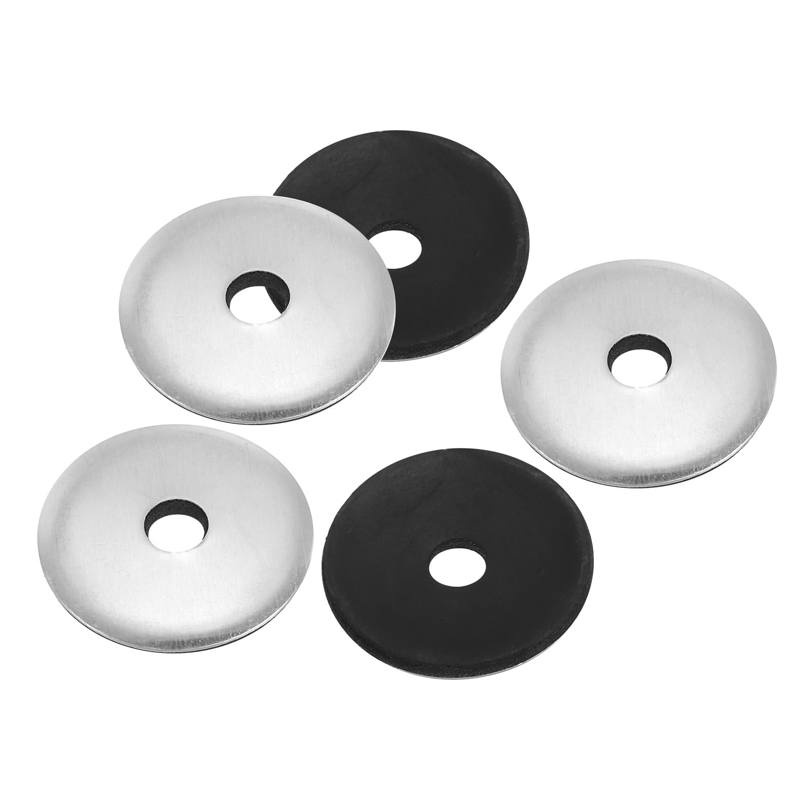PATIKIL 1/4"x1 1/6" Aluminum EPDM Bonded Sealing Neoprene Rubber Sealing Washers, 100Pcs Neoprene Rubber Backed Screw Gasket for Machinery Ships Roof (#14x1/4")