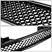 Compatible with Chevy Tahoe/Avalanche/Suburban ABS Plastic Glossy 2-Piece Diamond Mesh Front Bumper Grille (Black)