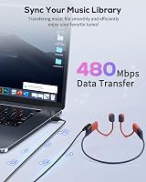 FYOUNG 2pk USB-A Magnetic Charging Cable for SHOKZ OpenSwim Pro S710 Bone view 4