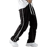 JMIERR Men's Baggy Parachute Pants Loose Casual Wide Leg Y2K Lightweight Quick Dry Deep Pockets Gym Urban Pants
