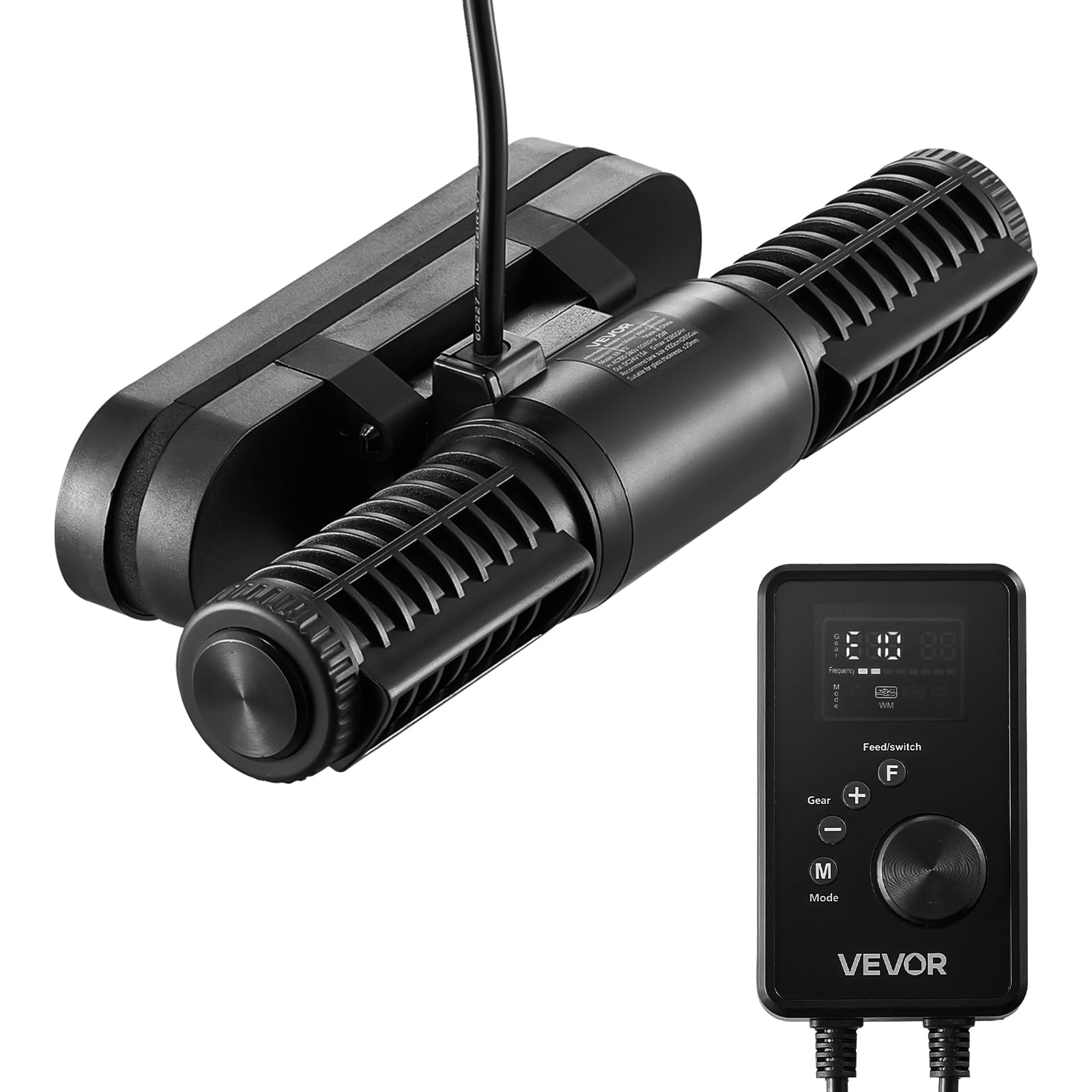 Photo 1 of VEVOR Aquarium Wave Maker, 25W, 2380 GPH Adjustable Cross Flow Pump with Controller, Magnetic DC 24V Aquarium Powerhead, Strong Magnetic Base, 360° Rotating Wavemaker, for Saltwater Marine Freshwater