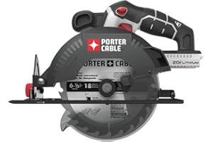 PORTER-CABLE 20V MAX* 6-1/2-Inch Cordless Circular Saw, Tool Only (PCC660B)