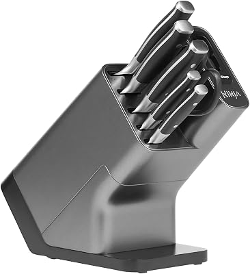 Bloco de faca ninja foodi staysharp com afiador integrado, conjunto de 6 peças [k32006eu] aço inoxidável