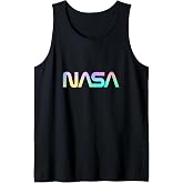 80's Vintage NASA "Worm" Logo - Rainbow Gradiant Tank Top