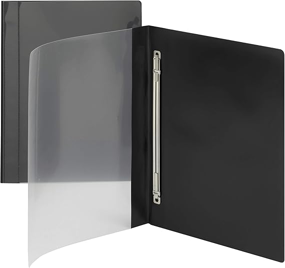 Smead Clear Front Poly Report Cover, Metal Fastener with Compressor