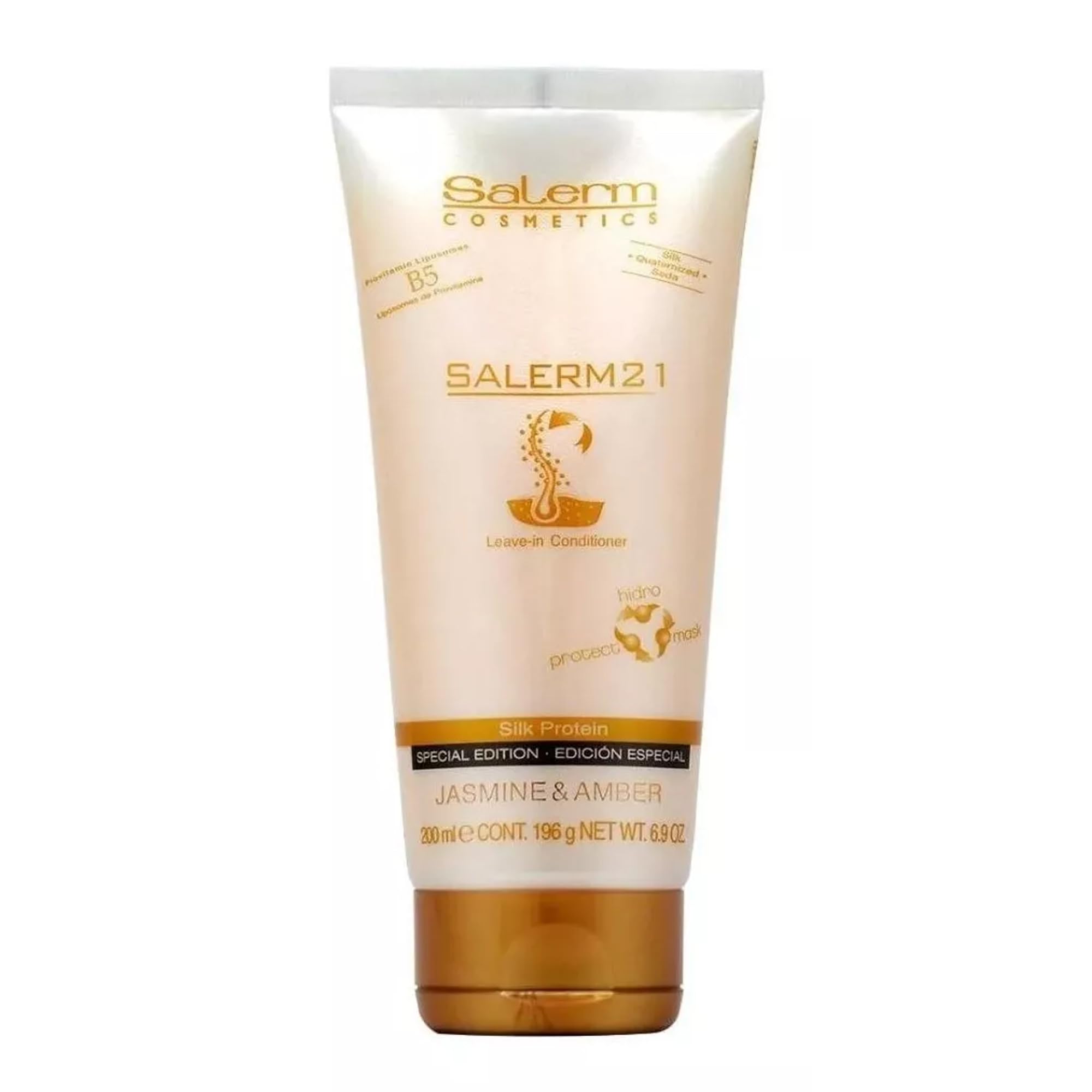 SALERM - Salerm 21 Jasmine and Amber - 200 ml - Mask and Conditioner without Rinse - Anti Frizz - Repair Open Ends - Deep Hydrates