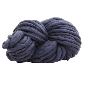 Tefamore Strickgarn Wolle Garn Super Soft Sperrige Armstricken Wolle Roving Croching DIY (A3)