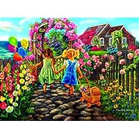 300 Large Piece Flower Puzzle for Adults - Cottage Flower Garden