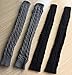2/3 Pairs Womens Winter Knit Long Fingerless Gloves Thumbhole Arm Warmers Mitten(A-2 Pairs( Black & Light Gray)