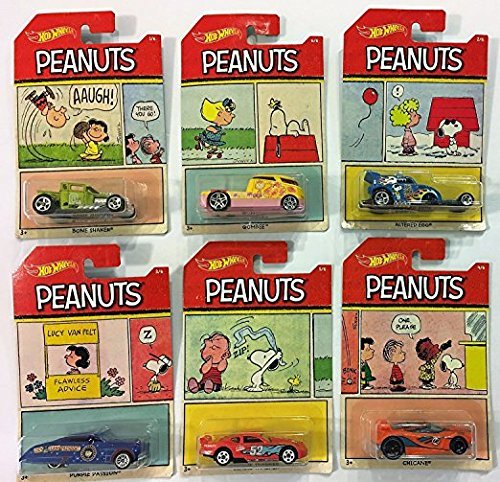2017 hot wheels peanuts complete set of 6 : charlie brown (bone s…
