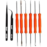 Kaisiking 6 Pcs Double Sided Soldering Assist Aid Repair Tool | with 2 Precision Tweezers for Electronics Repair and Soldering