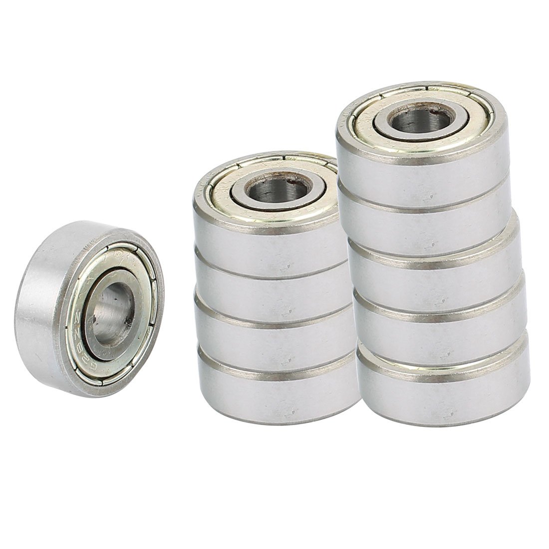 Sourcingmap 10Pcs 628ZZ 24x8mm Mini Deep Groove Radial Ball Carbon Steel Bearing