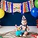 Vansolinne 3PCS Ofishally One Gone Fishing 1st Birthday Decorations for Boy - Little Fisherman Highchair Banner The Big One Hat Fish Cake Topper Bobber Baby Cake Smash Milestone Photo Booth Props
