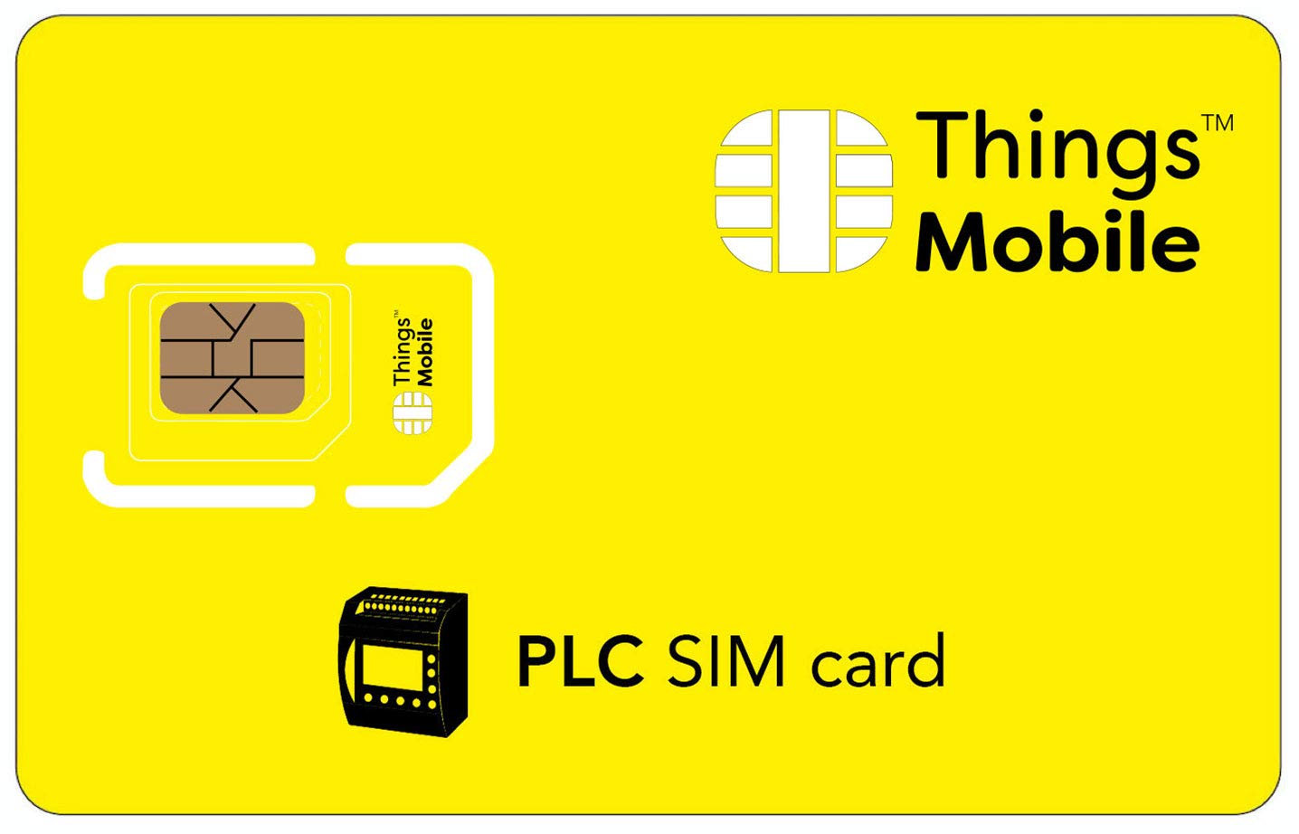 PLC SIM Card for IoT and M2M - Things Mobile - with Global Coverage and Multi-Operator GSM/2G/3G/4G LTE Network, No Fixed costs, No Expiration Date and Competitive Rates, with €10 Credit Included
