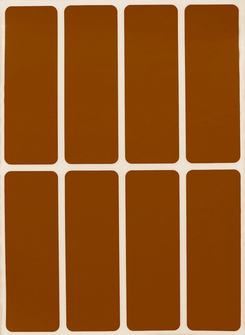 Royal Green Brown Stickers Rectangle Label 7.5cm x 2.5cm Labels Color Code 120 Pack